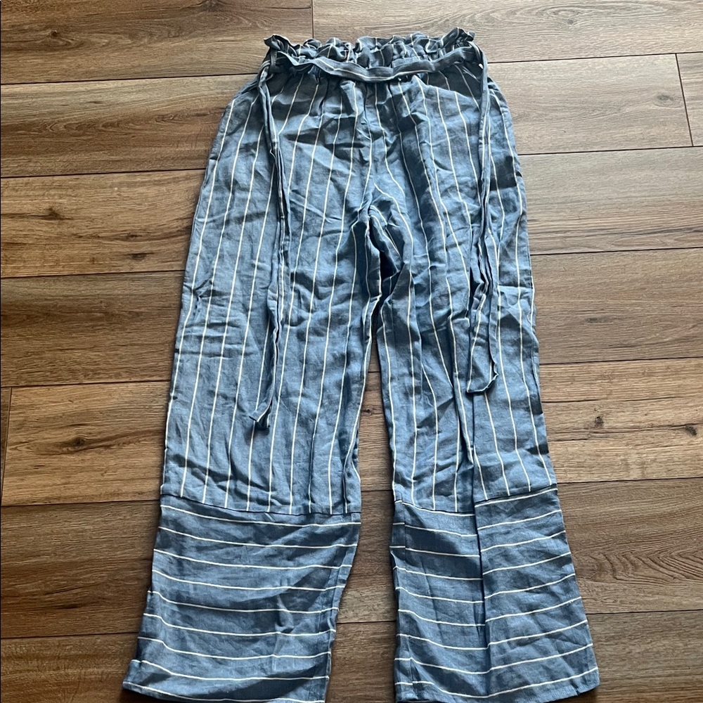 Vintage Havana Blue Striped Wide Leg Pants